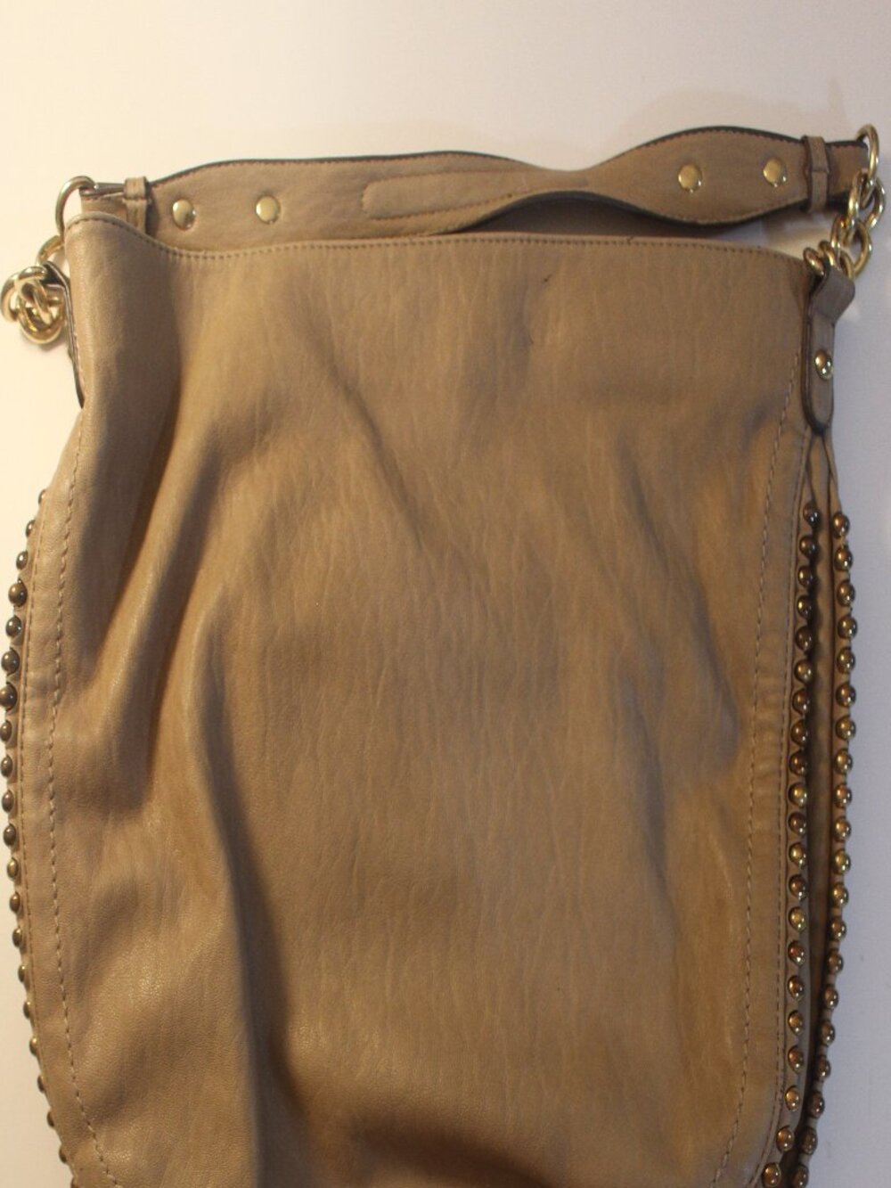 Jessica Simpson Tan Studded Hobo Shoulder Bag RR